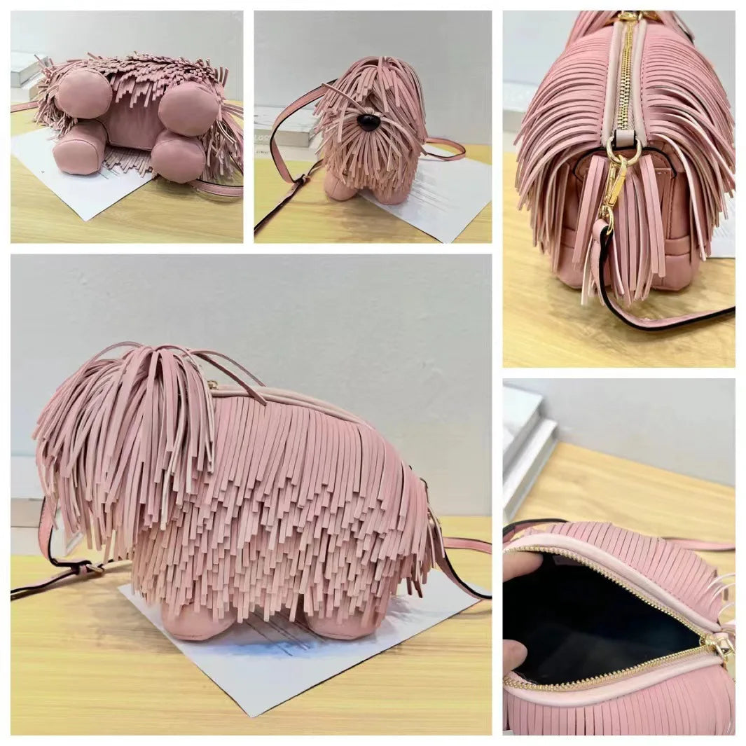 Shearling Pup Crossbody Bag
