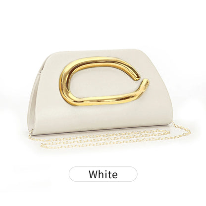 The Teryana Sculpted Gold Clutch