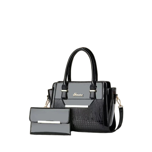 Portefeuille et sac à main matelassés en cuir de luxe grande capacité