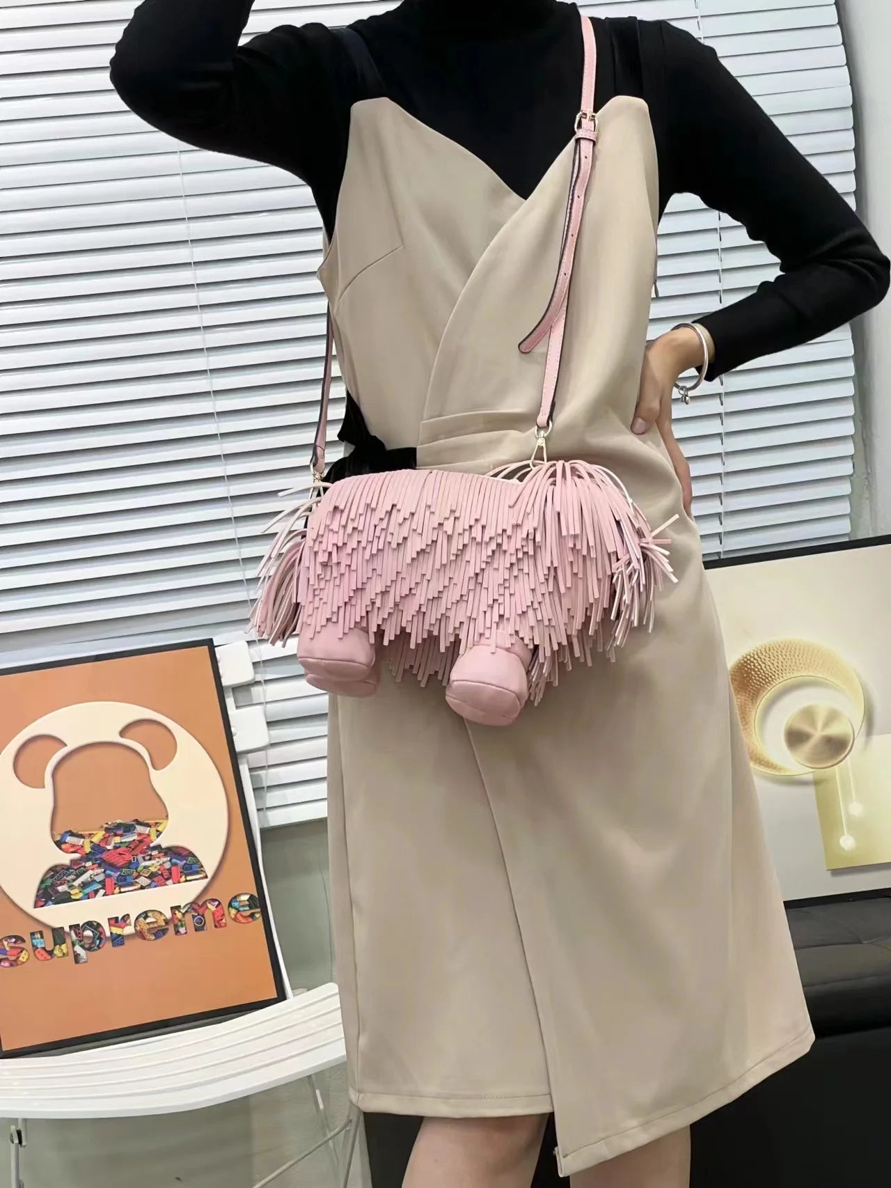 Shearling Pup Crossbody Bag