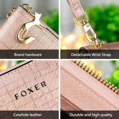 The Saffiano Foxer Luxe Zip Wallet