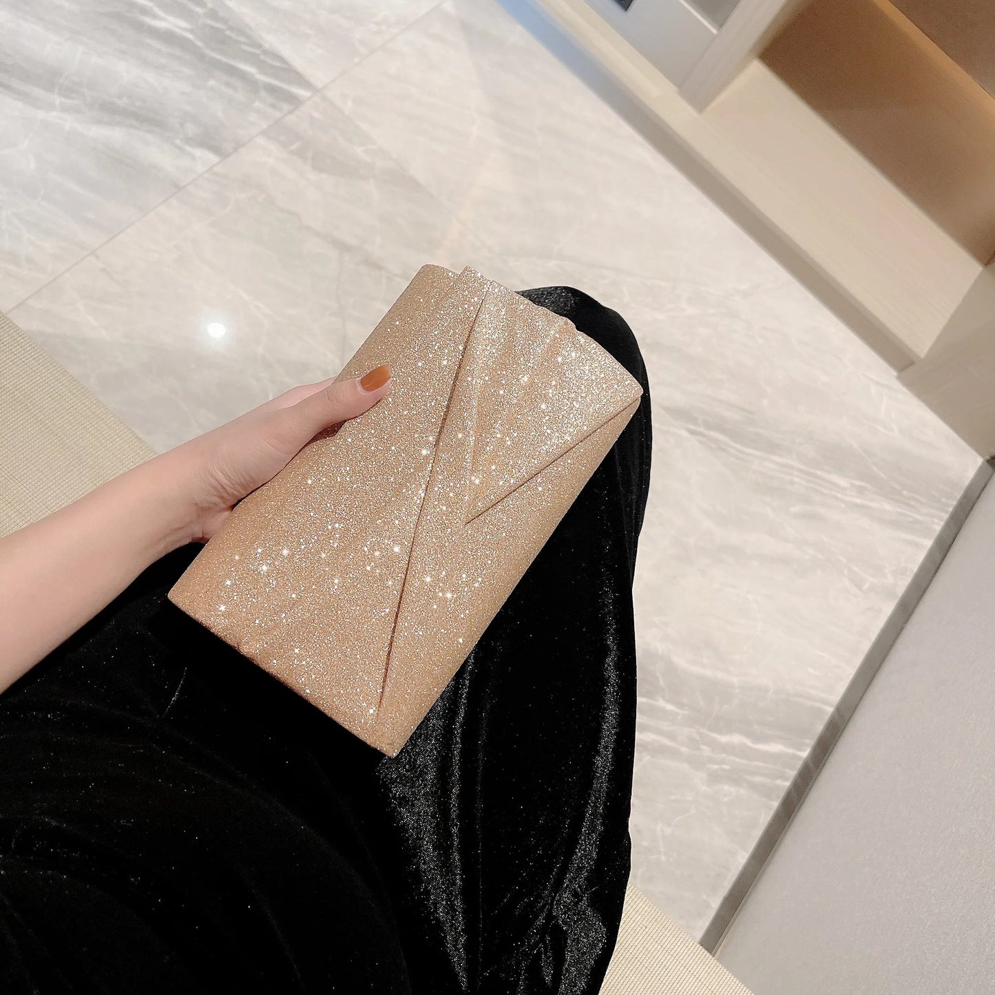 The Champagne Whisper Clutch