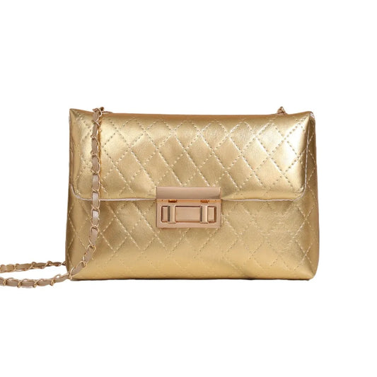 The Capri Quilted Gold Crossbody