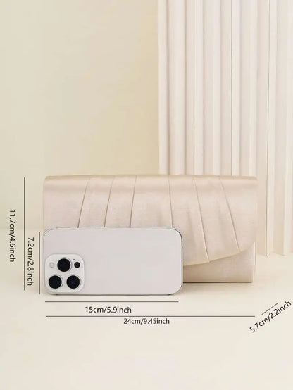 Velour Pleat Evening Clutch