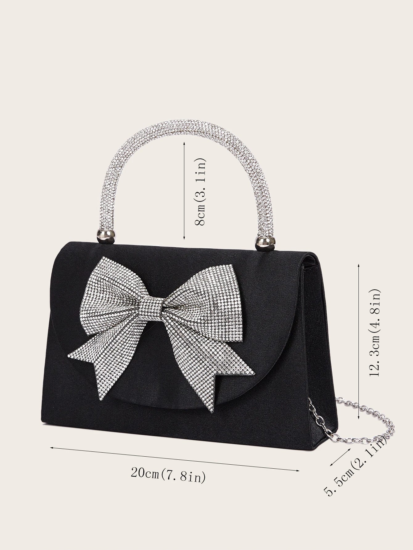 The Valencia Crystal Bow Evening Bag