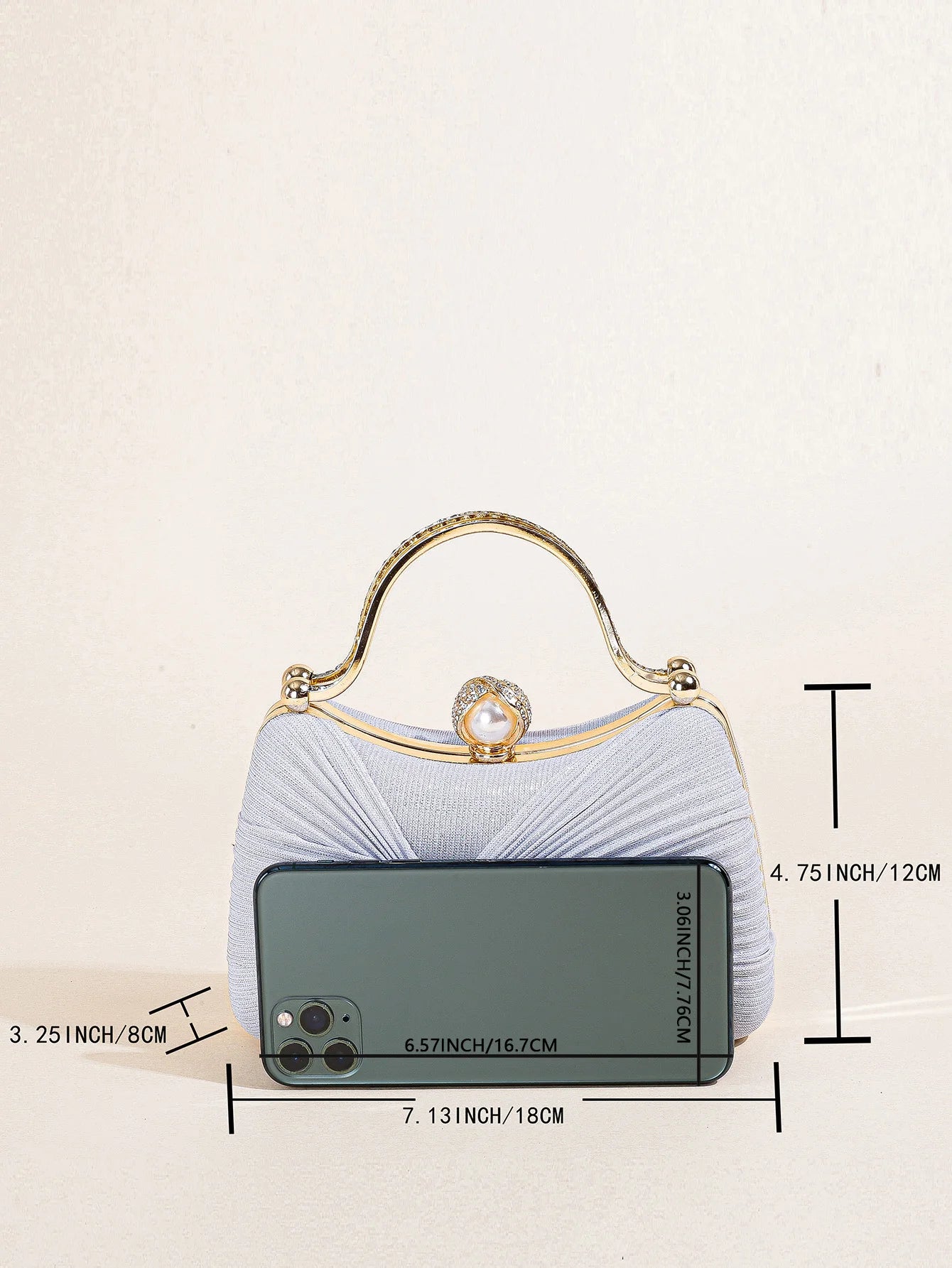 Aurielle Knot Handle Evening Clutch