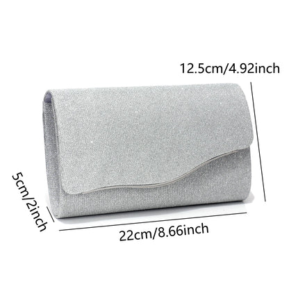 Noir Luvan Glitter Envelope Clutch