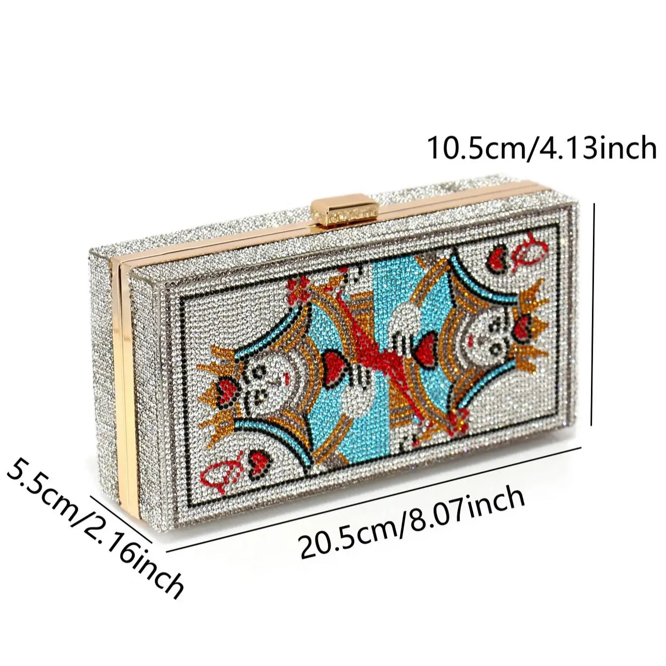 Marina Jewel Art Box Clutch