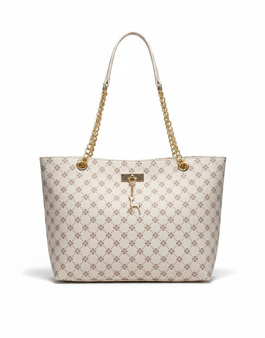 Plaid Monogram Tote Bag