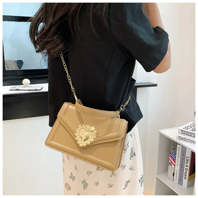 Bolso de mano de diseñador con cadena cruzada informal y temperamento