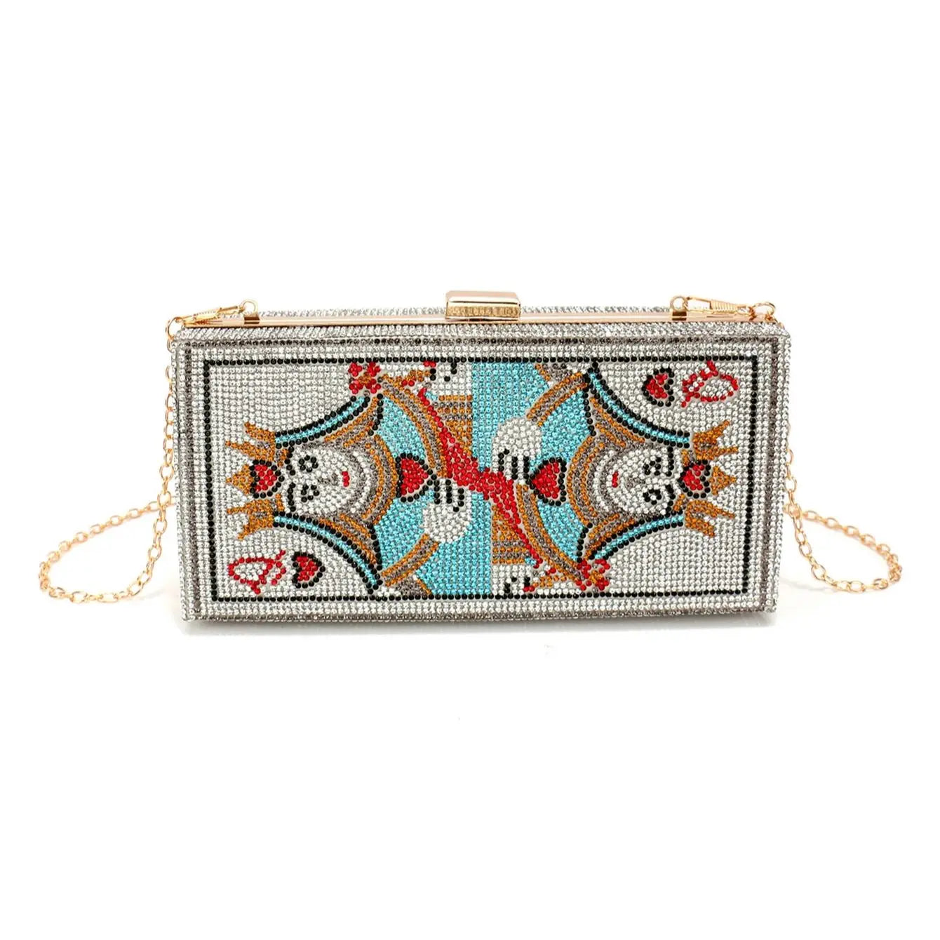 Marina Jewel Art Box Clutch
