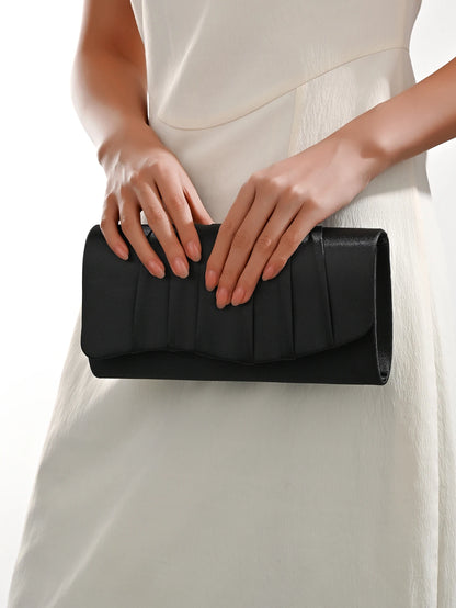 Velour Pleat Evening Clutch