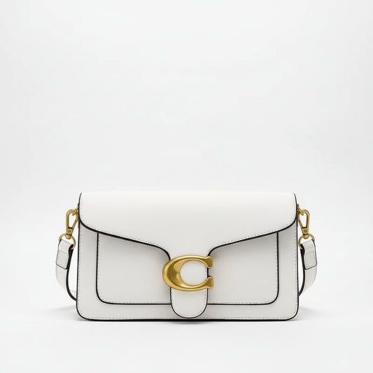 Gold Buckle Underarm Bag (Designer-Inspired Baguette Shoulder Purse with Crossbody Strap)