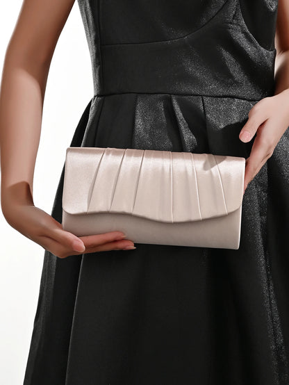 Velour Pleat Evening Clutch