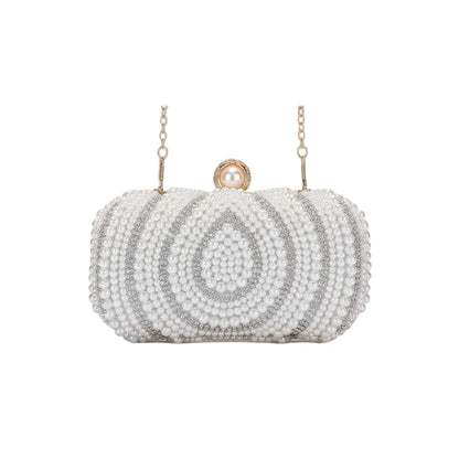 Pearl Radiance Beaded Pillow Clutch