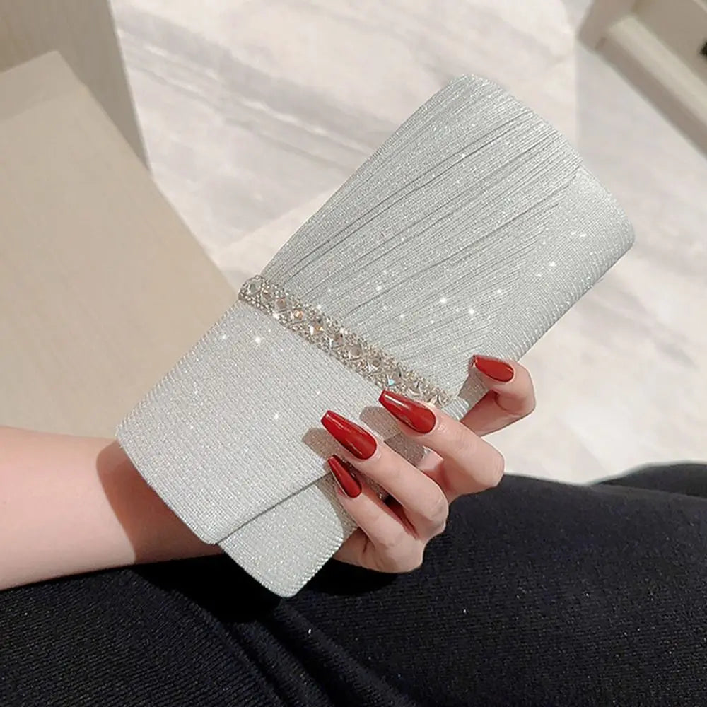 The Aurora Pleated Evening Clutch