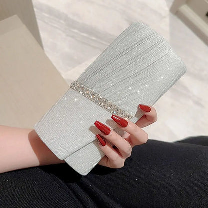 The Aurora Pleated Evening Clutch