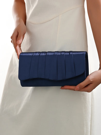 Velour Pleat Evening Clutch
