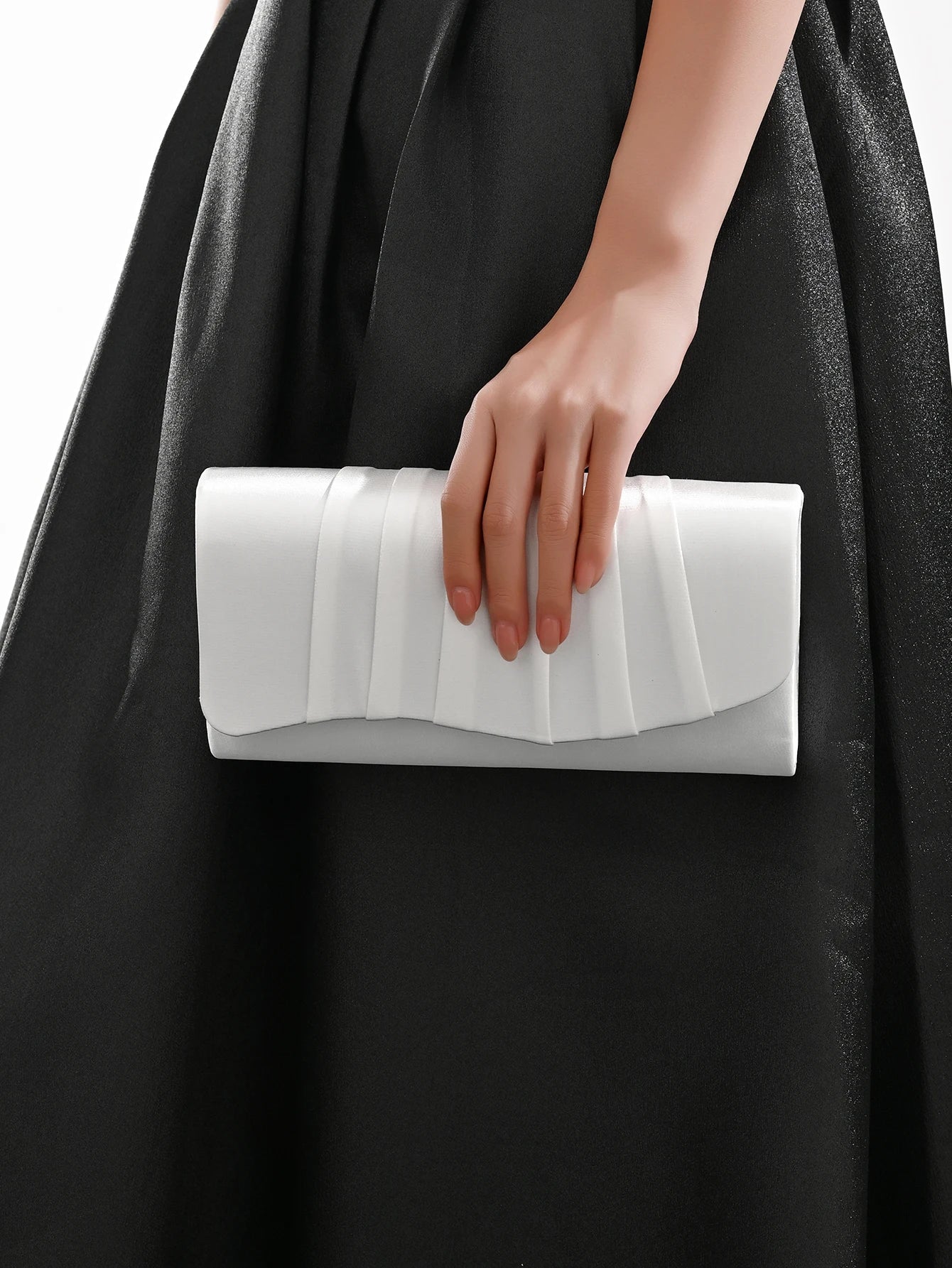 Velour Pleat Evening Clutch
