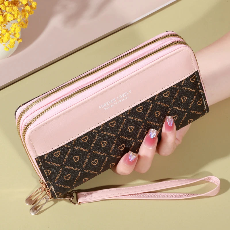 The Alithian Monogram Zip Organizer Wallet