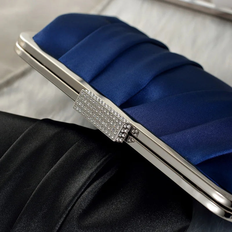 The Sapphire Silk Evening Clutch