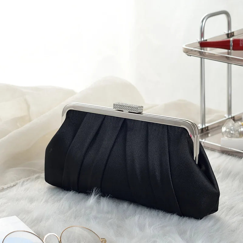 The Sapphire Silk Evening Clutch